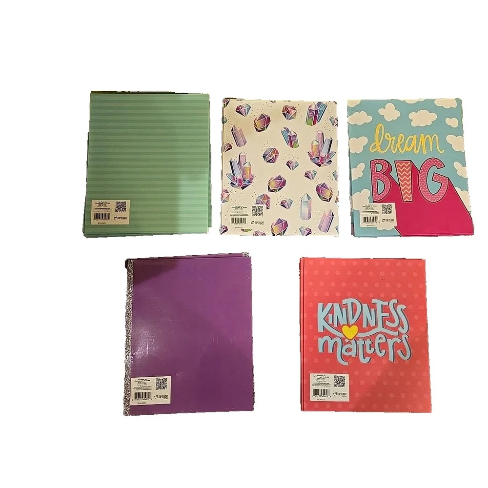 Set of‎ 5 Motivational Pocket Folders Be Strong Brave Dream Kindness Magic